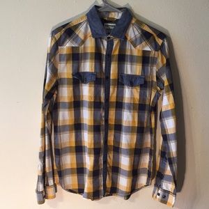 Casual checkered button-down shirt